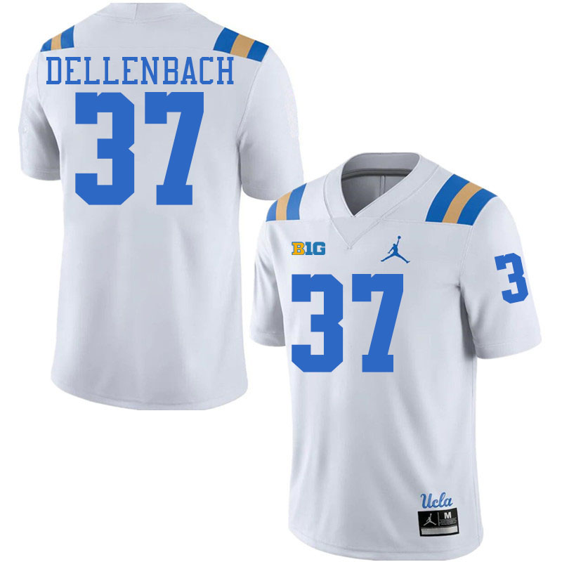 Men #37 David Dellenbach UCLA Bruins College Football Jerseys Stitched-White